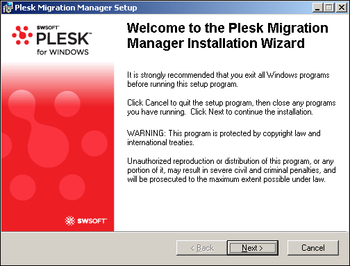Plesk Migration Manager